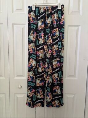 AB Studio Black Graphic Photo-Print Pajama Pants